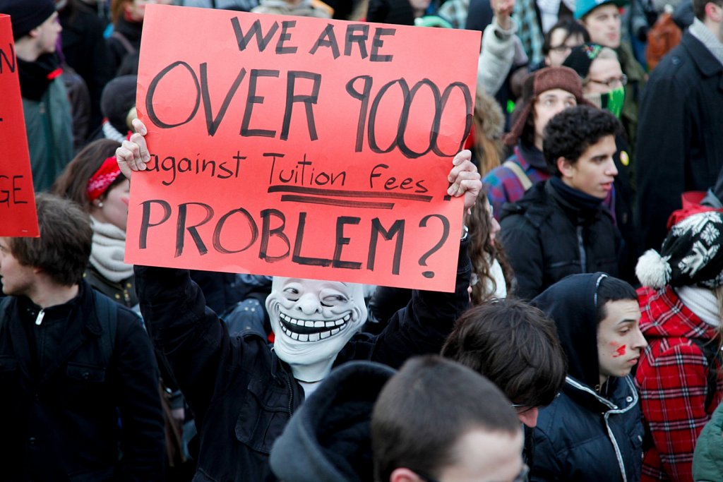 Students protest in Montreal
