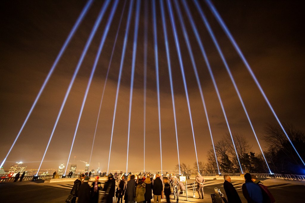 14 Beams of light commemorate shooting victims